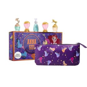 ANNA SUI 6 PC MINI SET FOR WOMEN: FANTASIA 0.17 EAU DE TOILETTE + FANTASIA MERMAID 0.17 EAU DE TOILETTE + SECRET WISH 0.17 EAU DE TOILETTE + 2 X SKY 0