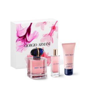 GIORGIO ARMANI MY WAY 3 PCS SET FOR WOMEN: 3 OZ EAU DE PARFUM SPRAY + 0.5 EAU DE PARFUM SPRAY + 1.7 BODY LOTION