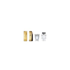 PACO RABANNE 4 PCS MINI SET FOR MEN: ONE MILLION 0.17 EAU DE TOILETTE + ONE MILLION ELIXIR 0.17 PARFUM INTENSE + INVICTUS 0.17 EAU DE TOILETTE + PHANT