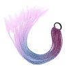 Braid Ponytail Wig Hair Extensions Pigtail Braid Nightclub Party Gradient Color Braid Hair Ring Hairpieces,Purple Blue Pink Halloween Dress Up Cosplay