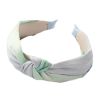Women Knotted Wide Hair Band Sweet Fabric Turban Headband Hair Accessories Hair Hoop,Light Grey Mint Green
