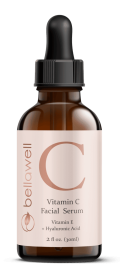 Vitamin C Serum for Face With Hyaluronic Acid, Vitamin E, Aloe Vera, and Jojoba oil 2 fl oz by Bellawell