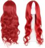 Long Red Wig, Red Wigs for Women, Long Wigs for Women 28 Inch/70 cm Charming Curly Full Hair Synthetic Wig for Girls Cosplay Party Daily Use