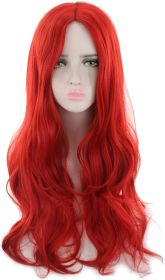 29.5" 75cm Long Red Wigs for Women Synthetic Curly red Wigs for Party Cosplay Halloween Anime (C-Red)