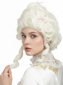 Platinum European Blonde Wig for Women Short Curly Blonde Beehive Wig for Cosplay Halloween Costume Wigs For Women