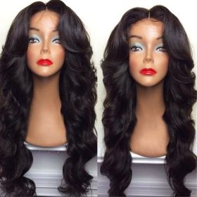 BlueSpace Wigs 28" Women Girls Long Curly Hair Heat Resistant Fiber With Free Wig Cap Halloween Party Cosplay Costume Anime Wigs,(black) 1 Pack