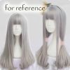 Fading Ash Grey 65 cm 2 Tone Cosplay Full Wig Long Curly Hair Wig Halloween Dress Up