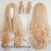65 cm Gold Color Long Curly Wave Synthetic Hair Wig Cosplay Wig Costume Full Wig Halloween Dress Up
