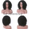 Black Afro Hair Wig Short Curly with Bangs Fluffy Wigs Synthetic Hair Full Wig,16 inch