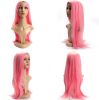 BERRYLION Long Straight Wig for Women - Synthetic Wigs for Black Women, 28inch (Pink)
