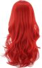 29.5" 75cm Long Red Wigs for Women Synthetic Curly red Wigs for Party Cosplay Halloween Anime (C-Red)