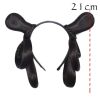Han Chinese Clothing Wig Hairband Updo Hair Bun Headband Rabbit Ears Ancient Costume Wig Hair Bun Black Hair Extensions