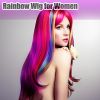 Rainbow Wig for Women- 65cm Crazy Wig for Women Long Hair, Perfect for Cosplay Parties, Party Performances Themed