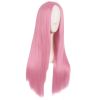 28 Inch/70 cm Women Special Natural Long Straight Synthetic Wig (Light Hot Pink)