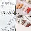 10 Sheets Random Patterned Vintage Black Nail Stickers Self-Adhesive DIY Nail Art Decals Nail Decals