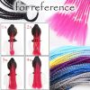 Braid Ponytail Wig Hair Extensions Pigtail Braid Nightclub Party Gradient Color Braid Hair Ring Hairpieces,Purple Blue Pink Halloween Dress Up Cosplay