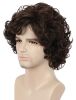 Mens Short Curly Brown Wig Anime Cosplay Wigs Halloween Cosplay Costume Hair Wig