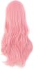 28" 70cm Long Curly Hair Ends Costume Cosplay Wig (Pink)