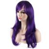 28 inch Fashion Wigs Long Wavy Curly Hair Cosplay Wig (Purple)