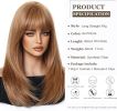 Esmee Long Straight Strawberry Blonde Wigs for Women with Fringe Natural Synthetic Hair Wig for Daily & Party Use
