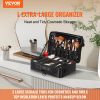 VEVOR Makeup Train Case Large Storage 3 Tiers, Convenient Carry With Handle, Strap, Professional Waterproof Oxford Makeup Storage Organizer Box