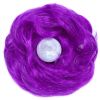 Purple Scrunchy Updo Wavy Hair Bun Elastic Synthetic Hairpiece Wig Curly Hair Extension Scrunchies