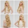Long Wavy Blonde Wig With Bangs - 26 Inch Long Wavy Blonde Wig with Bangs for Women - Thick Soft Synthetic Hair Replacement Wigs Natural Looking Daily