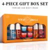 SOLO EN IBIZA 8-Piece Set, Body & Hair Fragrance Mist And Body Cream Gift Box For Men And Women, Long Lasting Fragrance, 4 Different Scent