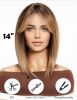Bob Wig with Fringe Short Blonde Color Wigs for Women, Bob Style Synthetic Heat Resistant Bob Wigs