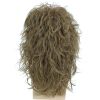 Men's Women 80s Rocker Mullet Wig with Glasses and Necklace - Long Blonde Curly Glam Rock-Rockstar Wig - Perfect for Halloween, Cosplay