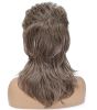 Mullet Wig for Women Shoulder Length Synthetic Cosplay Wig 80s Wigs Halloween Cosplay Daily Hair Wigs (Light Brown)