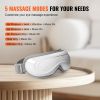 VEVOR Eye Massager with Heat & Remote, Heated Eye Massage Mask with 5 Modes and Bluetooth Music, 180° Foldable Eye Care Massager for Eye Strain