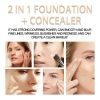 Jaysuing 2 In 1 Foundation + Concealer, Blemish Print Natural Concealer Long-Lasting Makeup Invisible Pore Concealer