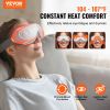 VEVOR Eye Massager with Heat & Remote, Heated Eye Massage Mask with 5 Modes and Bluetooth Music, 180° Foldable Eye Care Massager for Eye Strain