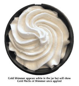 Organic Shimmering Whipped Body Butter (Color: Gold (Single Jar), size: 9 oz. Travel Size)