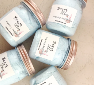 Foaming Scrubs - Various Scents - Salt and Coffee (scent: Cucumber Splash, size: Large 8 oz)