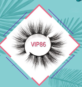 Eyelashes One Pair (Color: Black, size: #86)