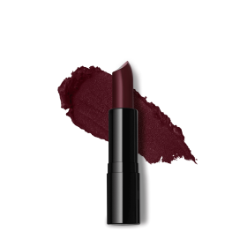 Luxury Matte Lipstick 0.12 Oz. (Color: Wicked-Plum with a cool, deep violet undertone)