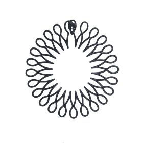 Cute Rice Noodle Spring Comb Wig Inserting Accessories (Color: Eight Character Black)