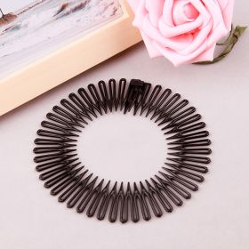 Cute Rice Noodle Spring Comb Wig Inserting Accessories (Color: Black)