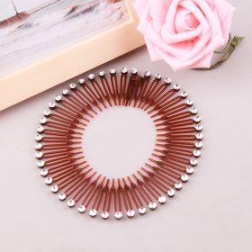 Cute Rice Noodle Spring Comb Wig Inserting Accessories (Color: Coffee drill)