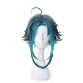 Anime Genshin Impact Xiao Cosplay Costume Carnival Halloween Party Performance Outfit Game Suit Uniform Drop Ship (Color: wig, size: S)