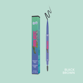 RUDE Ultimate Brow Artist Ultra Fine Slanted Pencil & Brush (Color: black brown)