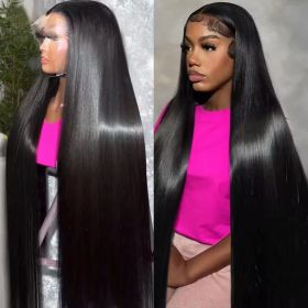 Human Hair 200 Density Body Wave HD Lace Front Wigs Human Hair Pre Plucked Natural Color Glueless Wig 100% Virgin Human Hair Lace Front Wigs for Women (Model: 13x4 lace front wig, size: 28 inches)