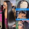 Human Hair 200 Density Body Wave HD Lace Front Wigs Human Hair Pre Plucked Natural Color Glueless Wig 100% Virgin Human Hair Lace Front Wigs for Women